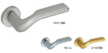 シロクマ レバーハンドル フェンディ2 丸座付空錠付 SL-319-R-GF-シルバー塗装【※カタログ共通画像使用のため、商品画像カラーにはご注意ください!!】