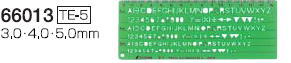シンワ測定　テンプレート英数字記号定規TE-5　66013