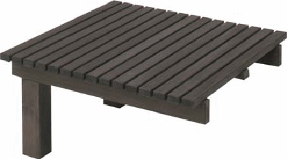 タカショーエクステリア　天然木　タンモクユニットデッキ　TMUD-T　追加型　900×890　【※商品画像はア..