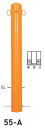 帝金　バリカーピラー型　スタンダード　スチールタイプ　55-A（固定式）