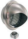 宇佐美工業 UK-GZV100SFD【選択:BK/WH/MW/CS】 〈ステンレス製 丸型フード付ガラリ 溶接組立式 防火ダンパー付〉