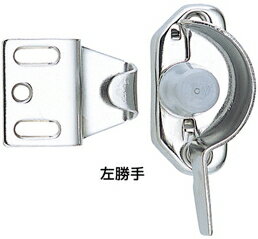 宇佐美工業　クレセント（木製建具用）　シルバー【左】　〈ステンレス製　引き戸用内鍵〉【20個入】　..