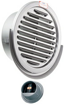 宇佐美工業　UK-SEN150SFD【選択：MG/MB/DK】　〈ステンレス製　丸型スリムガラリ　水切付　溶接組立式　防火ダンパー付〉