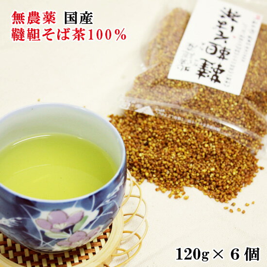 北海道産 無農薬 韃靼そば茶 120g×6個 安田伸一さん栽培 100g中ルチン1500mg サラサラ ビタミンP シス・ウンベル酸 冷え ノンカフェイン ママ 妊婦 そばの実 蕎麦の実 そば茶 お茶 健康茶 カフェインレス 送料無料　賞味期限：2025.02.28