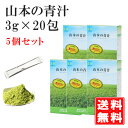 山本の青汁(3g×20包)×5個 (300円OFF)国産100% 有機JAS認定 非加熱 青汁 無農薬 低温製法 抹茶風味 食物繊維 カテキン 粉末 ダイエット...