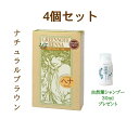 グリーンノート ヘナ ナチュラルブラウン 100g×4個【自然葉シャンプー 30ml プレゼント】白髪が5割以上の方に 落ち着いた濃い茶色に 送料無料