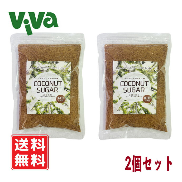 ココナッツシュガー 250g×2個【無農薬無化学肥料】ヤシ糖 無精製 無漂白 低GI値35 白砂糖の三分の一 血糖値に優しい 健康 甘味料 インドネシア産 スローカロリー甘味料 ミネラル ビタミンB群 アミノ酸豊富 ダイエット お菓子 ケーキ クッキー 追跡メール便発送　送料無料