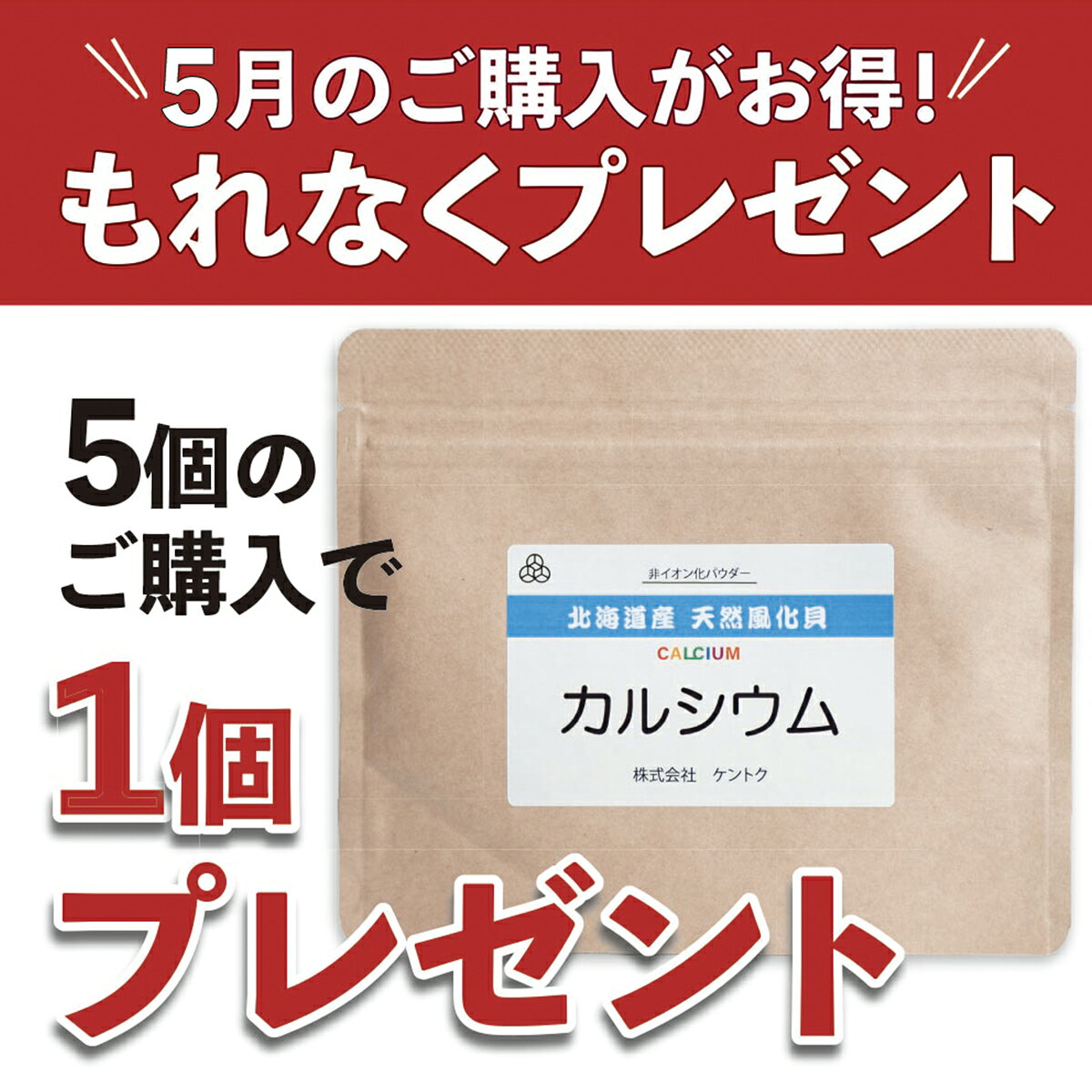 北海道八雲産 天然風化貝カルシウム 100g 【5月限定、5個ご購入で1個プレゼント】カルシウム補給 ...
