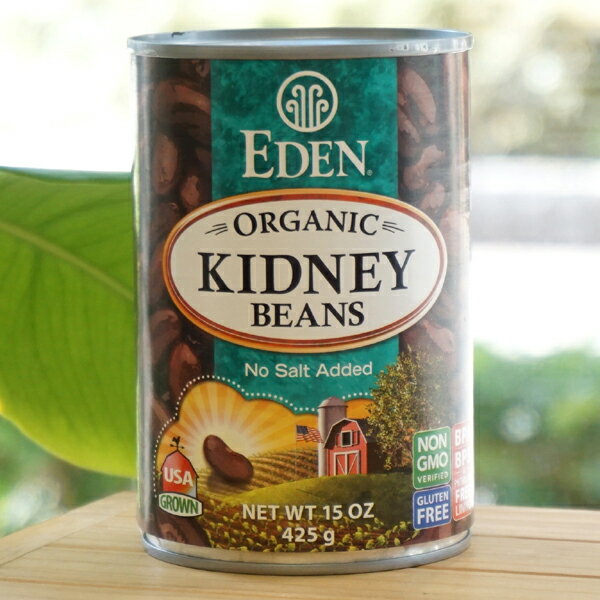 EDEN 有機キドニービーンズ(赤インゲン豆)/425g【アリサン】 Organic KIDNEY BEANS No Salt Added