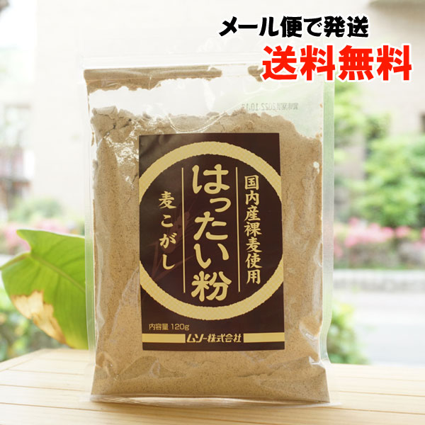 国内産裸麦使用 はったい粉/120g【ムソー】【メール便の場合、送料無料】