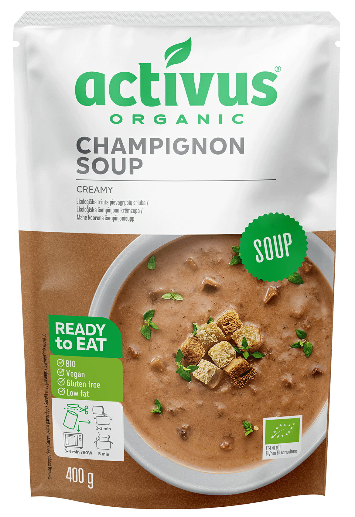 activus オーガニック(マッシュルーム)スープ/400g【むそう】 CHAMPIGNON SOUP ORGANIC(4)