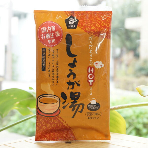 からだよろこぶHOT(ホッと)する しょうが湯(粉末タイプ)/20g×5袋【ムソー】