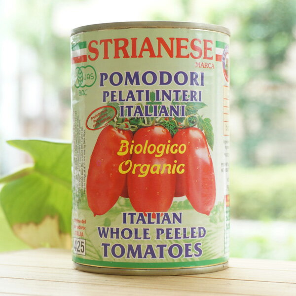 楽天健康ストア　健友館有機トマト缶（ホール）/400g【アルマテラ】 STRIANESE POMODORI ITALIAN WHOLE PEELED TOMATOE