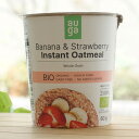 auga 有機フルーツオートミール(バナナ＆ストロベリー)/60g【むそう】 Banana ＆ Strawberry Instant Oatmeal