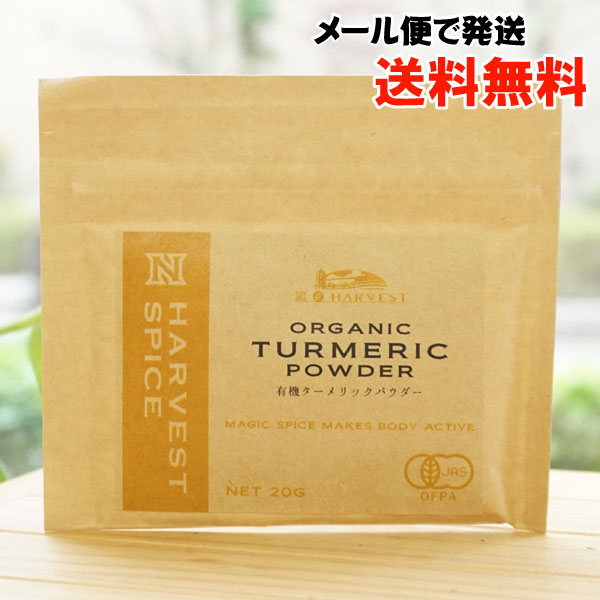 有機ターメリックパウダー/20g【エヌハーベスト】【メール便の場合 送料無料】 ORGANIC TURMERIC POWDER