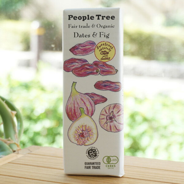 People Tree 有機デーツ＆フィグ チョコレート/50g【フェアトレードカンパニー】 Dates & Fig