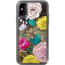 LAUT iPhone X/XS用 ハードケース (自由に動くスパンコールグリッターケース/透明) GLITTER FLORAL LAUT_IP18-S_LG_GF 沖縄・離島はメール便のみ発送可能)