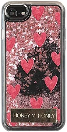 【キラキラ流れるグリッターケース】HONEY MI HONEY(ハニーミーハニー) SE3/SE2/8/7/6s/6用グリッターケース glitter heart iPhonecase AUR BL-0001-IP67-PINK(透明/ラメピンク) (沖縄 離島はメール便のみ発送可能)