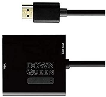 エアリア SD-DSHV1 DOWN QUEEEN HDMI⇒VGA変換 コンパーター 3.5mm音声端子搭載 フルHD対応 (沖縄・離島は発送不可) 1