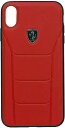 エアージェイ フェラーリ 公式ライセンス品 iPhone XS Max用本革 背面ケース レザー ハードケース ブラック FEH488HCI65RE フェラーリ488(沖縄 離島はメール便のみ発送可能)