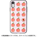 latootoo iPhone XR 用ケース ピーチ Mirror Card storage case (カード2枚収納/ミラー付) (沖縄・離島はメール便のみ発送可能)