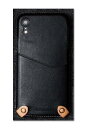 【本革】n.max.n iPhone XR用 ケース 本革レザーケース (ブラック) Classic Minimalist Series AP-PHXR-7401 (本革背面ケース/カード収納) (沖縄・離島はメール便のみ発送可能)