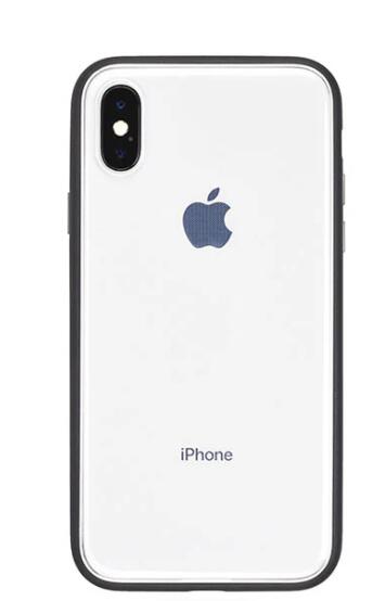 パワーサポート PGK-42 iPhone X用 ハイブリッドケース(TPU+PC) ショックプルーフ エアージャケット（Rubber Black）クリア/ブラック