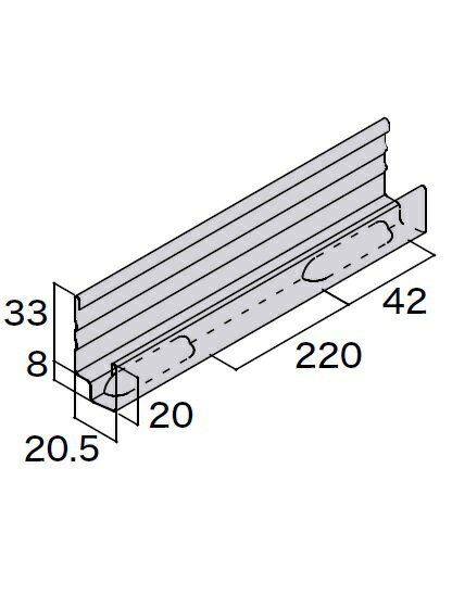 *アイジー　縦用スターター15銘壁用　長さ3030mm