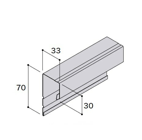 アイジー 純正部材　役物止縁C25 1本売りSPガルボウ用　長さ3030mm