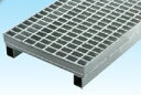 グレーチング一般用かさ上げ並目グレーチング本体寸法mm 490×997×50×100mm 長さ997mm 高さ100mm WK-X49‐750 Z型パッキン付タ...