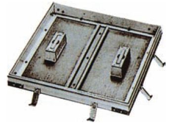 フロアーハッチ(床点検口）KAFH-500（歩道用・モルタル用）外枠540mm角 アルミニウム目地　床 点検 口 ..