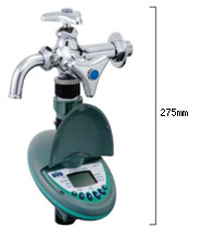 タイマー式自動散水システム　タイマー部材 ワンタッチ式タイマーセット(立水栓用タイマー)立水栓タイマー二股蛇口Aセット