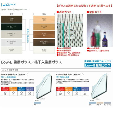 樹脂 アルミサッシ 2枚建 引き違い窓 半外付型 窓タイプ 16511 サッシW1690×H1170 シャッターW1628×H1194 手動式耐風シャッター付引違い窓 YKKap エピソード