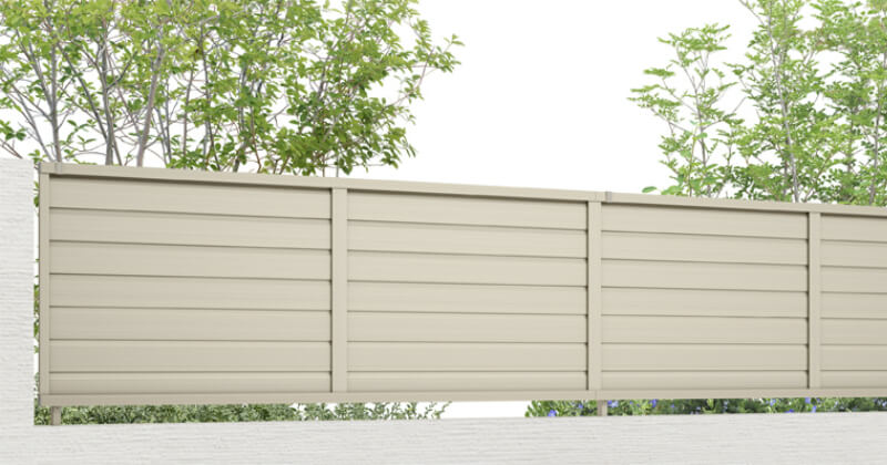 フェンス LIXIL フェンスAB YL2型(横ルーバー2) T-6 本体 2000mm(フリーポールタイプ専用)×600mm リクシル フェンス 目隠し おしゃれ リフォーム DIY kenzai