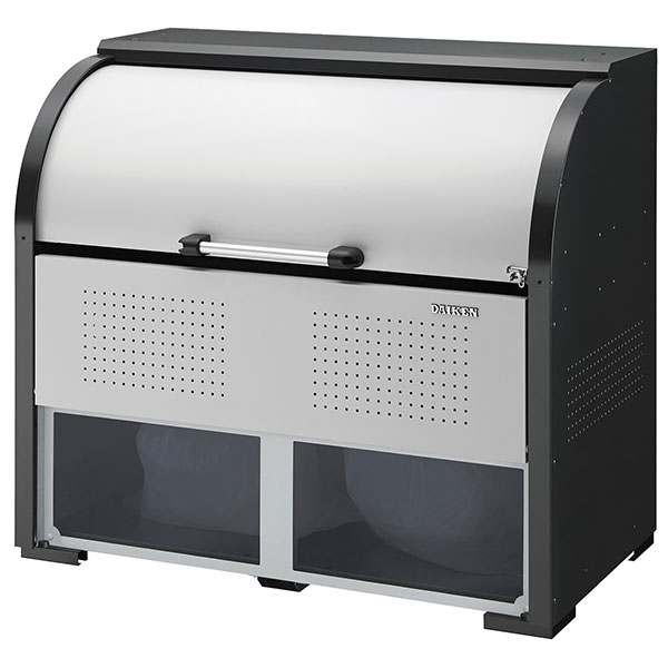 ダイケン クリーンストッカー スチール製 800L 前パネルポリカーボネート仕様 CKR-1307-2A 間口1300mm ゴミ収集庫