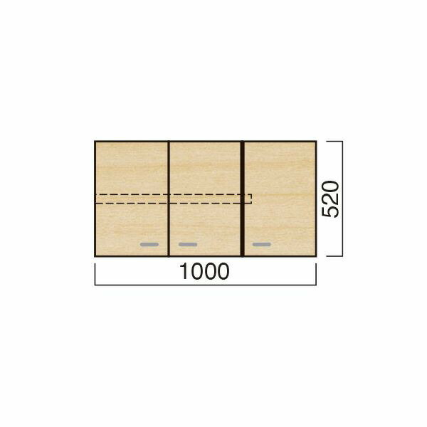 レマン 吊戸棚 幅100cm ライン取手仕様(カラー展開あり)
