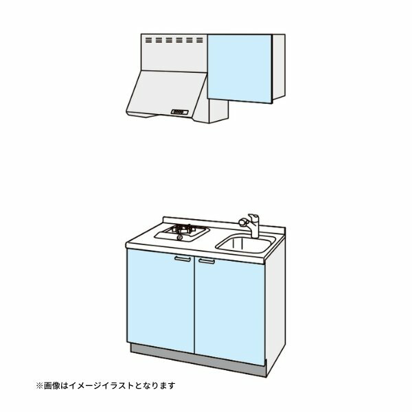 コンパクトキッチン ティオ Tio LixiL 壁付I型 ベーシック W1200mm 間口120cm(グリルなし1口コンロ用) グループ1 リクシル システムキッチン 流し台 kenzai