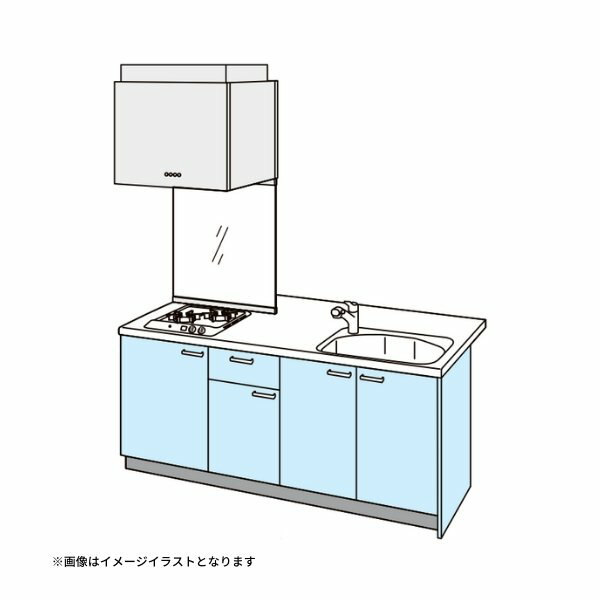 コンパクトキッチン ティオ Tio LixiL ペニンシュラI型 ベーシック W1974mm 間口197.4cm 奥行97cm(グリルなし2口コンロ用) グループ3 リクシル システムキッチン kenzai