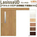 リクシル 室内引戸 ラシッサUD アウトセット方式 片引戸 自閉機能 フリーストップ 不燃面材 HHA ノンケーシング枠/化粧縁 採光タイプ 2020/2220/2620 DIY kenzai