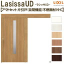 リクシル 室内引戸 ラシッサUD アウトセット方式 片引戸 自閉機能 フリーストップ 不燃面材 HHC ノンケーシング枠/化粧縁 採光タイプ 2020/2220/2620 DIY kenzai