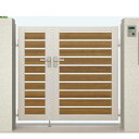 開き門扉AB ウッディYS3型親子仕様 柱使用 呼称04・08-12 扉寸法W1200(400+800)×H1200mm リクシル LIXIL 開き門扉 おしゃ...