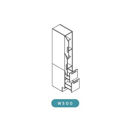 洗面台 LIXIL/INAX Crevi クレヴィ 奥行500タイプ トールキャビネット 間口W300mm 標準タイプ RBS-305-A 収納 洗面化粧台 リフォーム DIY kenzai