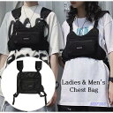 ボディバッグ チェストバッグ 鞄 男女兼用 レディース メンズ ユニセックス カバン ワンタッチバックル イヤホンホール付き ベスト型 ファスナー オ