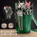 シザーケース シザーバッグ ウエストポーチ プロ仕様 プレゼント 美容師 理容師 ハサミ5丁収納 手作り ポシェット 腰掛け 軽い 持ち運び