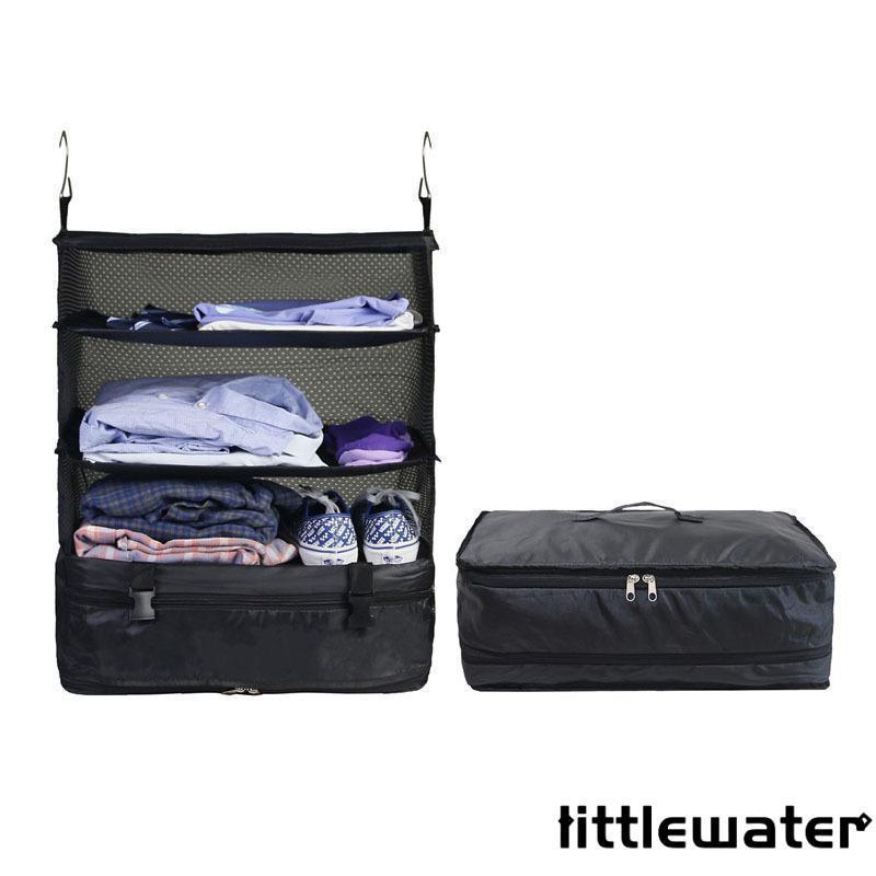 持ち運べる クローゼット圧縮バック衣類収納掛けるだけ 軽い簡単衣類整理アコーディオントラベルポーチ スーツケース吊り下げ式 クローゼット旅行