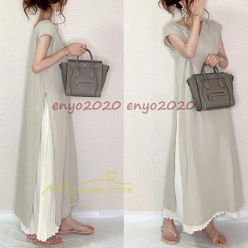 ワンピース スカート セットアップ レディース 2点セット プリーツスカート ロング マキシワンピース 夏 40代 Aライン 上下セット 30代 50代 春夏 ...