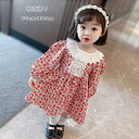 子供服 ワンピース 花柄 レッド 春 秋 女の子 幼児 ワンピ 結婚式 誕生日 プリンセス キッズ ベビー ワンピー 膝丈上 演出 姉妹 祝い コーデ デイリー 80-130