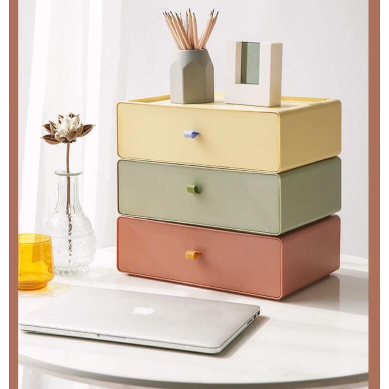日用品雑貨 収納用品 収納 整理用品 机上収納 整理用品 卓上 文房具入れ 引き出し 小物入れ カラフル ポップ オレンジ パープル イエロー グリーン