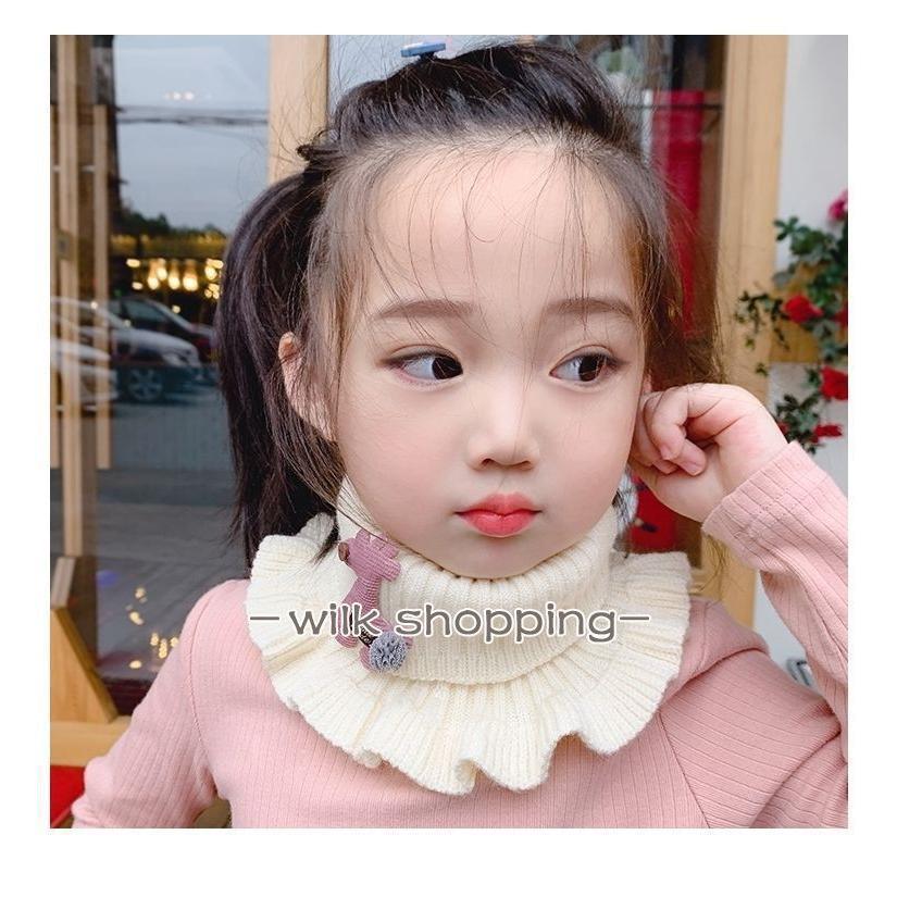ネックウォーマー 子供マフラー キッズマフラー 子供用 女の子 男の子 秋冬 動物柄 暖かい ニット 可愛..