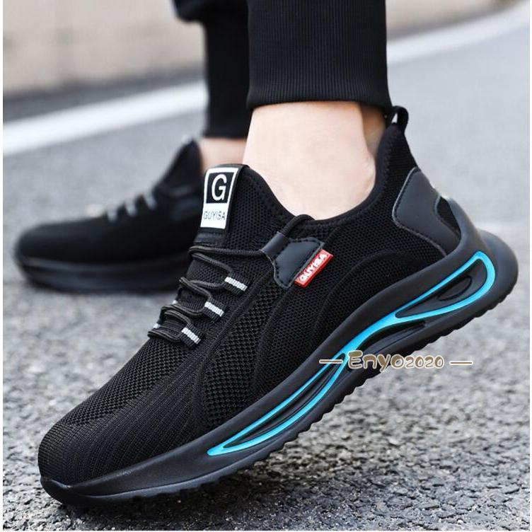 安全靴 作業靴 通気性抜群 おしゃれ スニーカー つま先保護 鋼先芯 軽量 通気性 耐摩耗 クッション性 男女兼用 つま先保護 靴 メンズ(4)